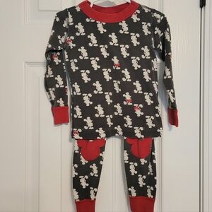 Hanna Andersson 90cm/3T Long John Pajamas, Mickey Mouse